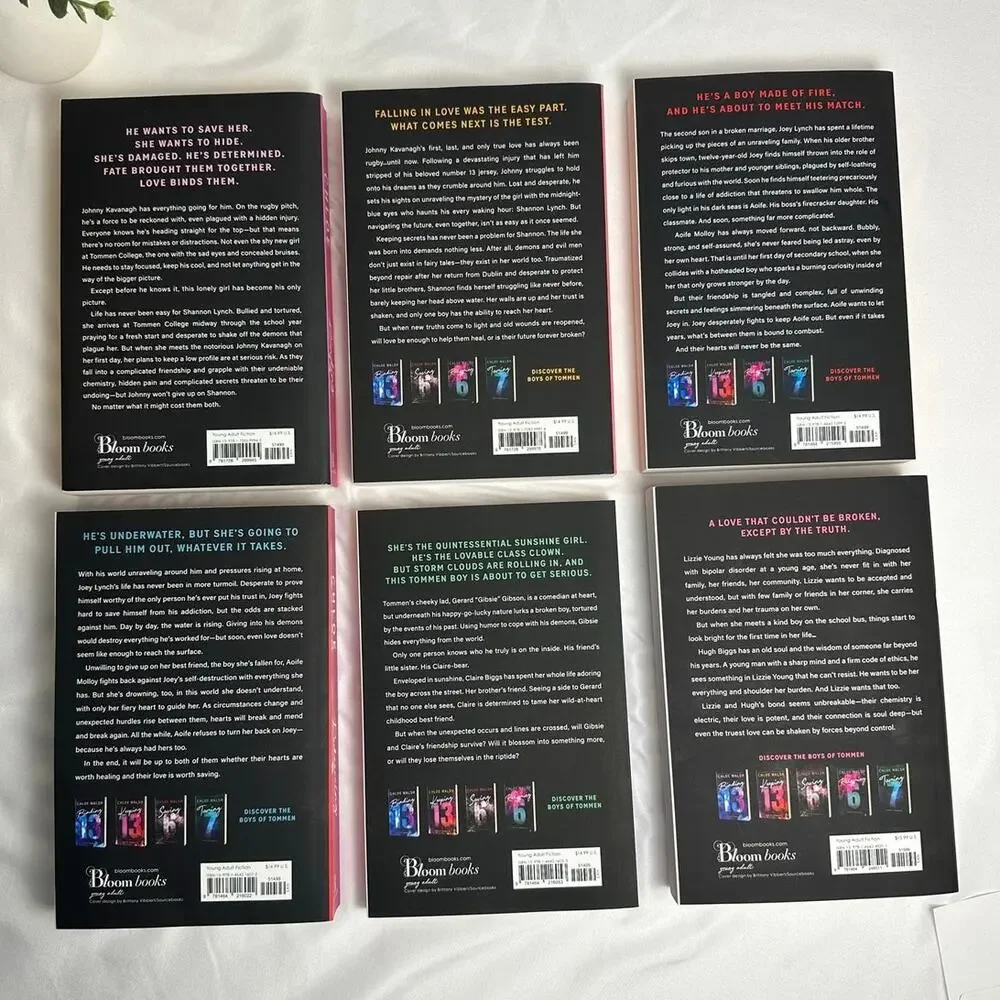 Boys of Tommen Chloe Walsh OOP Ombre Spine Paperback Books 1-6 Complete Set